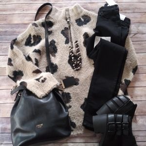 Super Cozy Cheetah Print Sweater